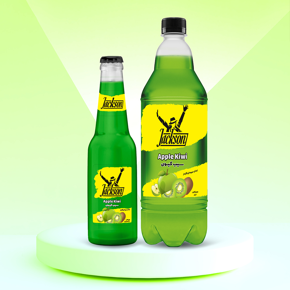 مشروب فوّارة بنكهة الفواكه تفاح و كيوي جکسون