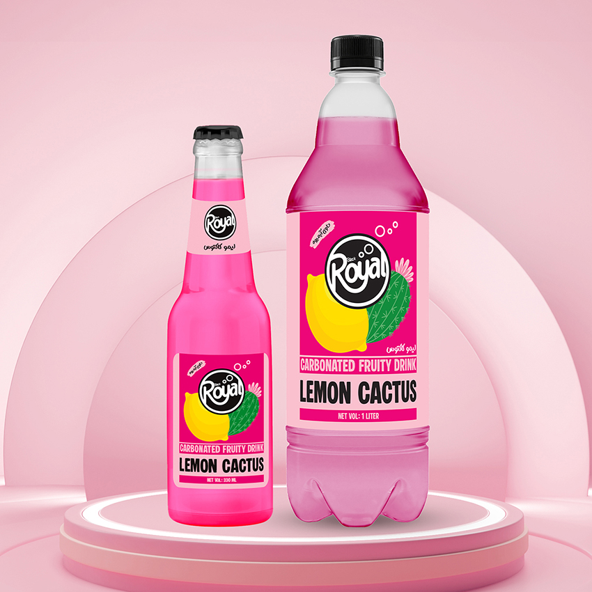 مشروب فوّارة بنكهة الفواكه ليمون و صبار رویال