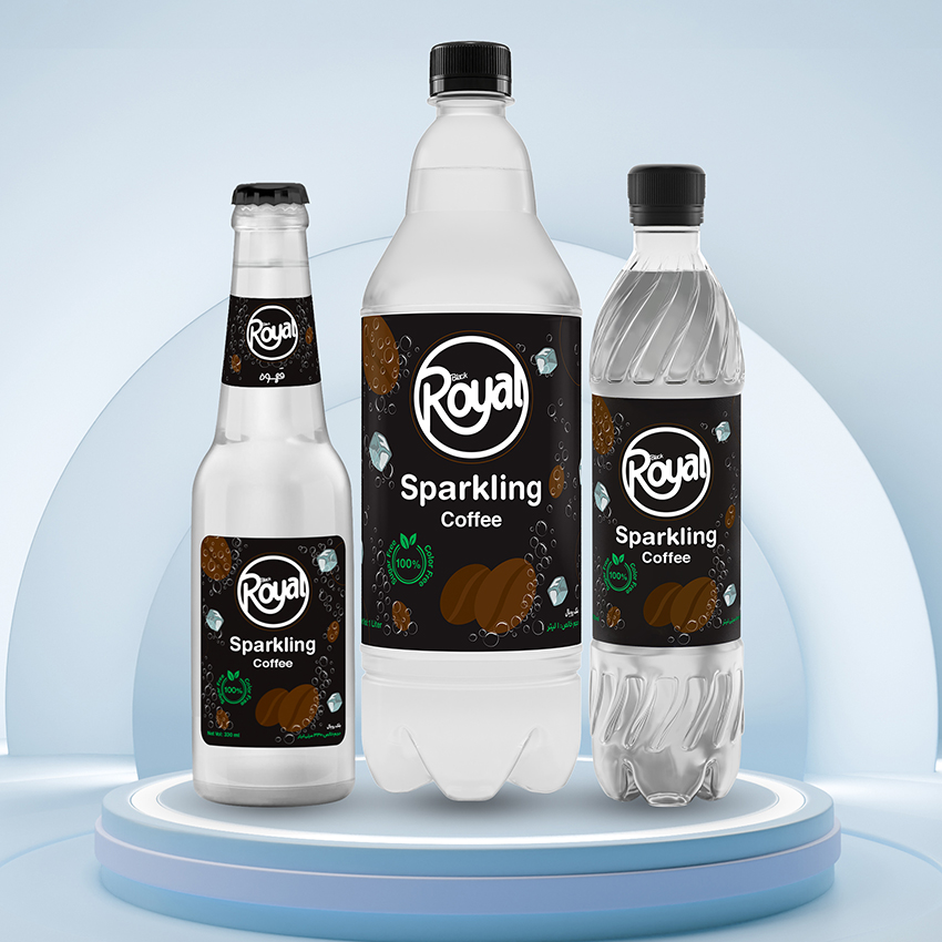 آب گازدار قهوه رویال