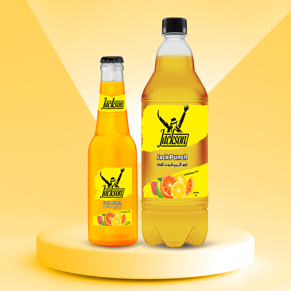 نوشابه میوه ای گازدار لیمو، گریپ فروت، گواوا جکسون